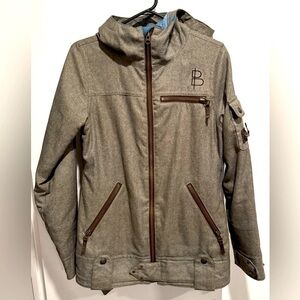Burton B Stevie Jacket ski snowboarding winter coat utility gray beige sports S